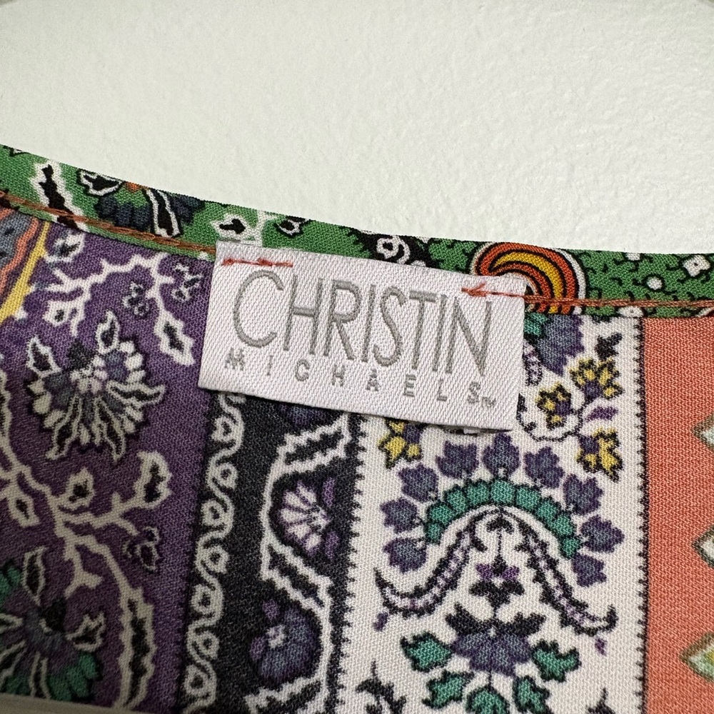 Christin Michaels Multicolor Patterned Shift Mini… - image 3